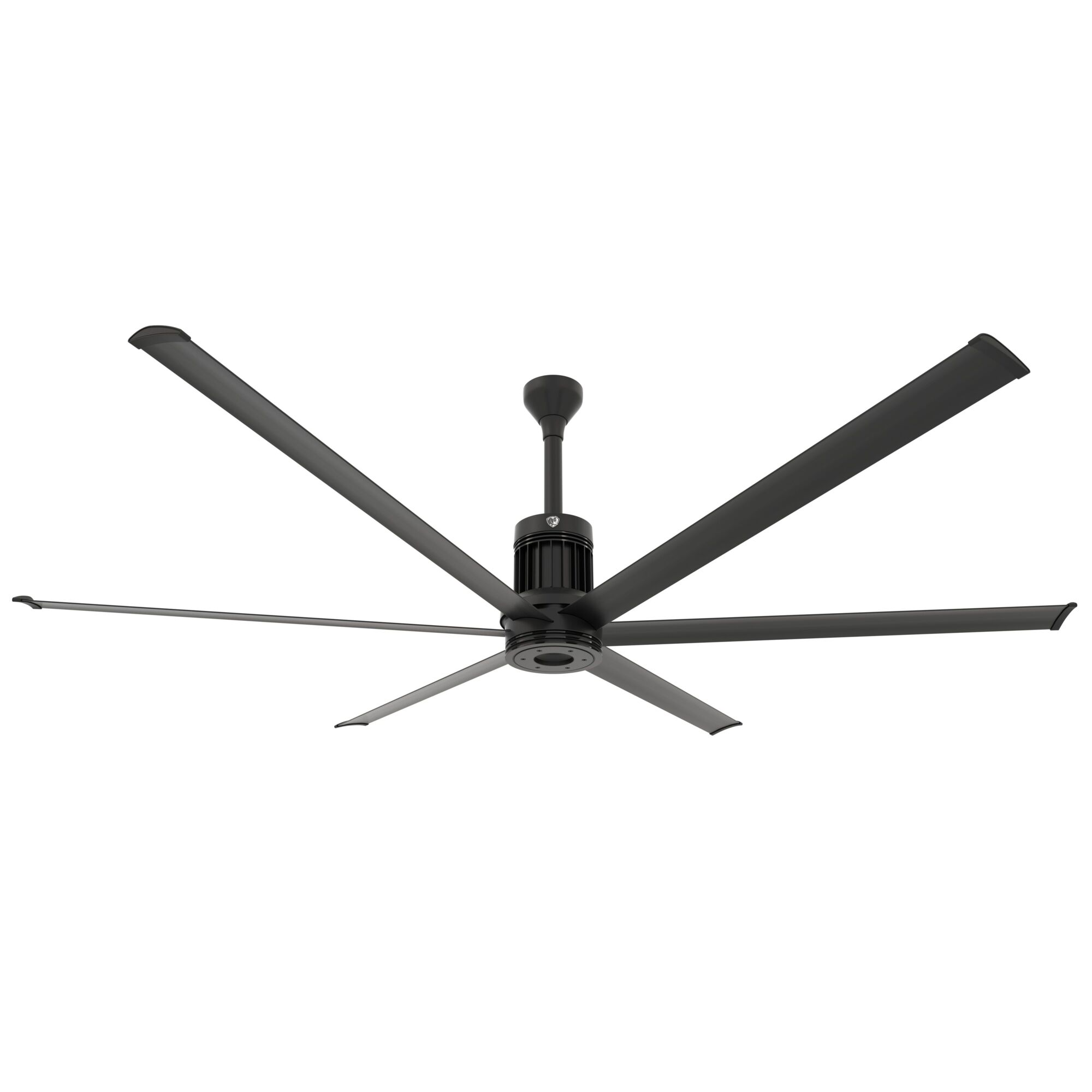 Big Ass Fans i6 Ceiling Fan — 96in., Black, Indoor, WiFi/BLE, 100-277V, Ext Tube 12in., Model# MK-I61-081806A728I12